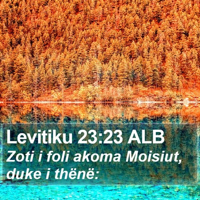 Levitiku 23:23 ALB Bible Verse Image