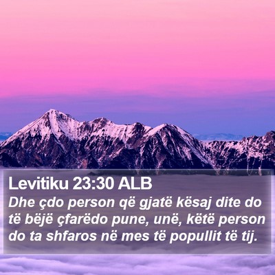 Levitiku 23:30 ALB Bible Verse Image