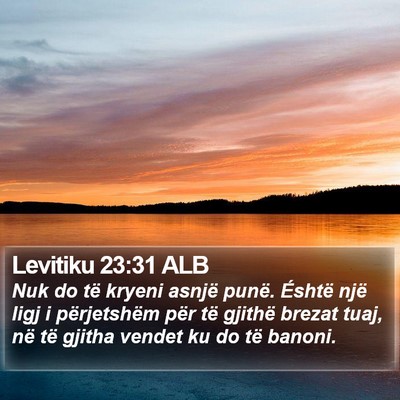 Levitiku 23:31 ALB Bible Verse Image