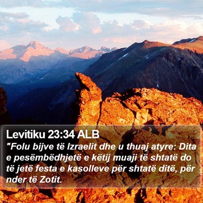 Levitiku 23:34 ALB Bible Verse Image