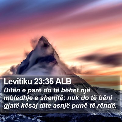 Levitiku 23:35 ALB Bible Verse Image