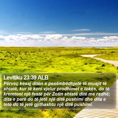 Levitiku 23:39 ALB Bible Verse Image