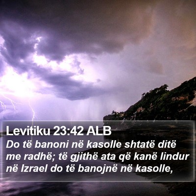 Levitiku 23:42 ALB Bible Verse Image