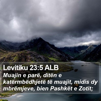 Levitiku 23:5 ALB Bible Verse Image