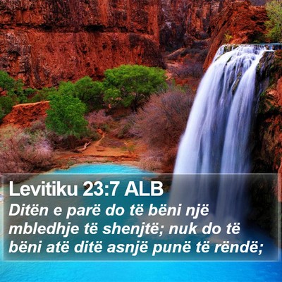 Levitiku 23:7 ALB Bible Verse Image