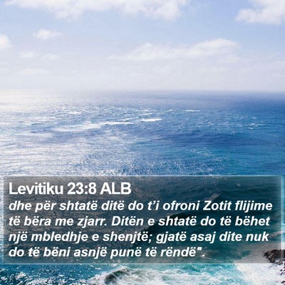 Levitiku 23:8 ALB Bible Verse Image