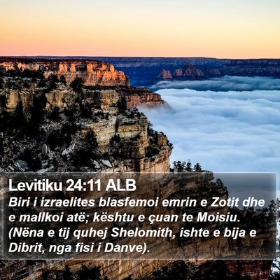 Levitiku 24:11 ALB Bible Verse Image