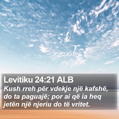 Levitiku 24:21 ALB Bible Verse Image
