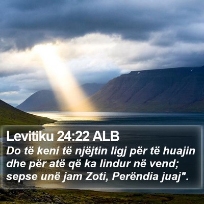 Levitiku 24:22 ALB Bible Verse Image