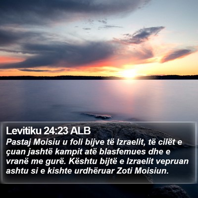 Levitiku 24:23 ALB Bible Verse Image