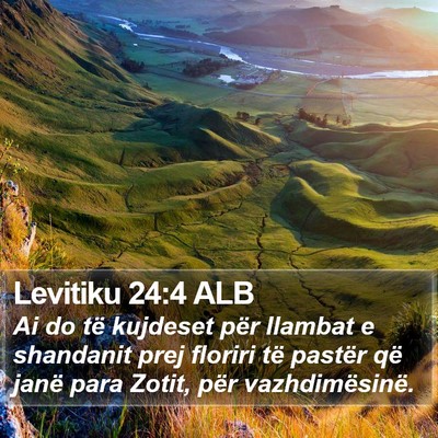 Levitiku 24:4 ALB Bible Verse Image