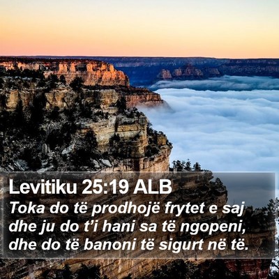 Levitiku 25:19 ALB Bible Verse Image