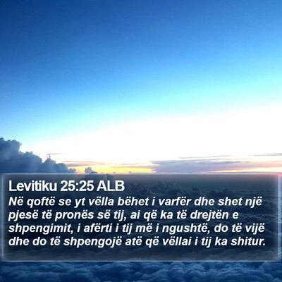 Levitiku 25:25 ALB Bible Verse Image
