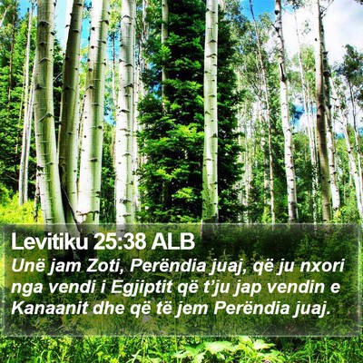 Levitiku 25:38 ALB Bible Verse Image