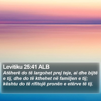 Levitiku 25:41 ALB Bible Verse Image