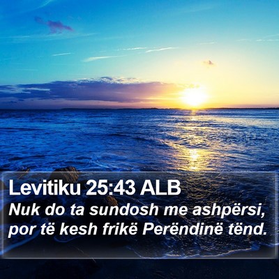 Levitiku 25:43 ALB Bible Verse Image