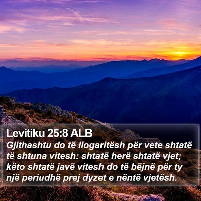 Levitiku 25:8 ALB Bible Verse Image