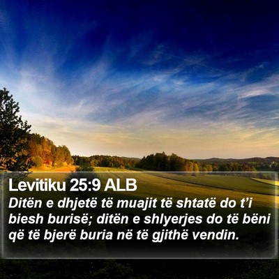 Levitiku 25:9 ALB Bible Verse Image