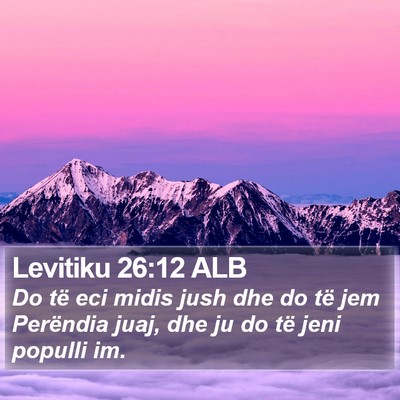 Levitiku 26:12 ALB Bible Verse Image