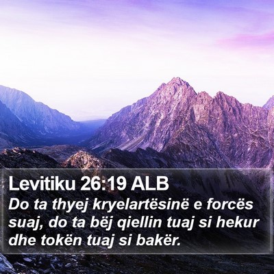 Levitiku 26:19 ALB Bible Verse Image