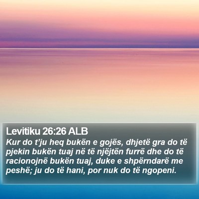Levitiku 26:26 ALB Bible Verse Image
