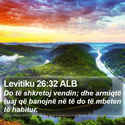 Levitiku 26:32 ALB Bible Verse Image