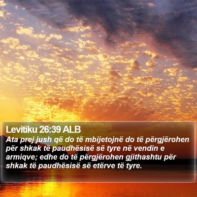 Levitiku 26:39 ALB Bible Verse Image