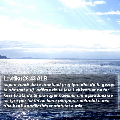 Levitiku 26:43 ALB Bible Verse Image