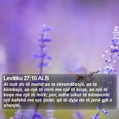 Levitiku 27:10 ALB Bible Verse Image