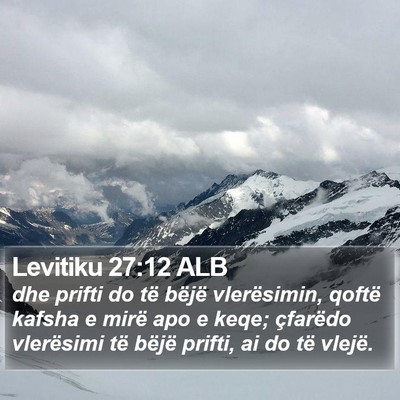 Levitiku 27:12 ALB Bible Verse Image