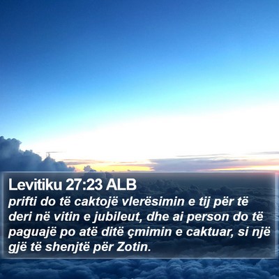 Levitiku 27:23 ALB Bible Verse Image