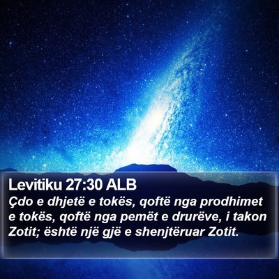 Levitiku 27:30 ALB Bible Verse Image