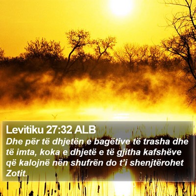 Levitiku 27:32 ALB Bible Verse Image