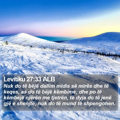 Levitiku 27:33 ALB Bible Verse Image
