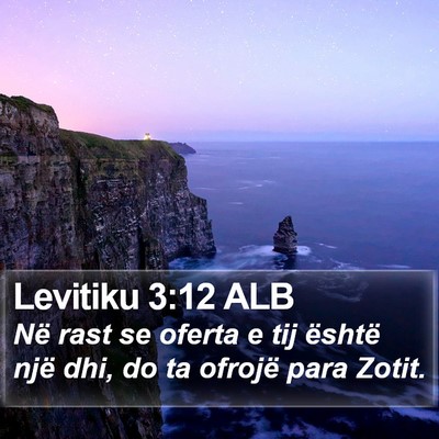 Levitiku 3:12 ALB Bible Verse Image