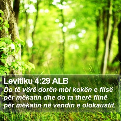Levitiku 4:29 ALB Bible Verse Image
