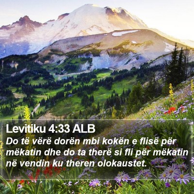 Levitiku 4:33 ALB Bible Verse Image