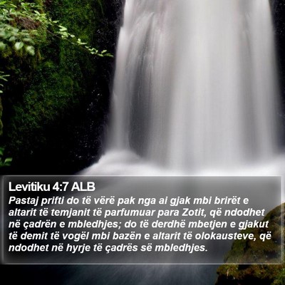 Levitiku 4:7 ALB Bible Verse Image
