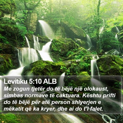 Levitiku 5:10 ALB Bible Verse Image