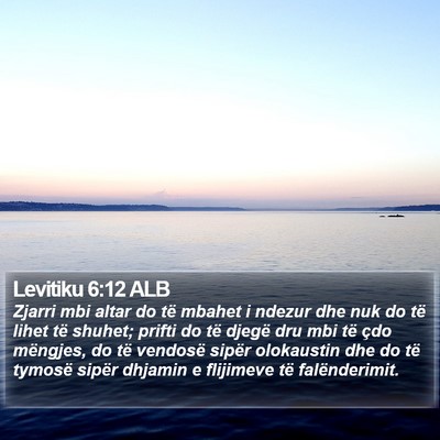 Levitiku 6:12 ALB Bible Verse Image