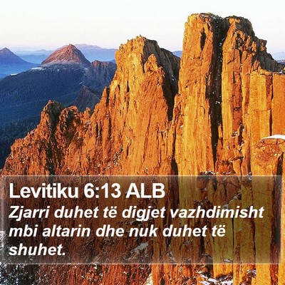 Levitiku 6:13 ALB Bible Verse Image
