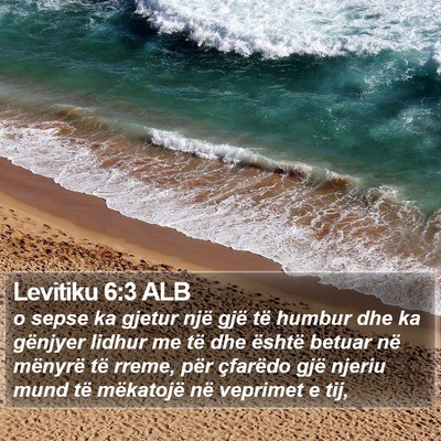 Levitiku 6:3 ALB Bible Verse Image