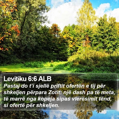 Levitiku 6:6 ALB Bible Verse Image