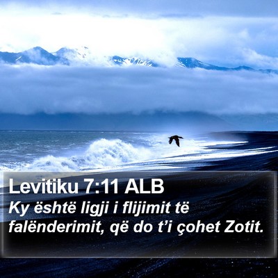 Levitiku 7:11 ALB Bible Verse Image