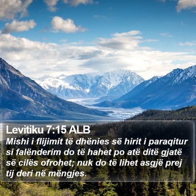 Levitiku 7:15 ALB Bible Verse Image
