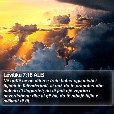 Levitiku 7:18 ALB Bible Verse Image
