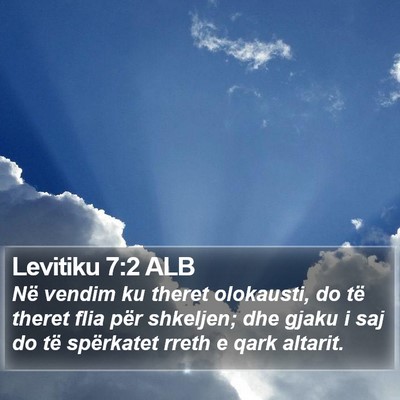 Levitiku 7:2 ALB Bible Verse Image