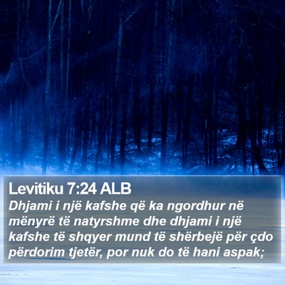 Levitiku 7:24 ALB Bible Verse Image