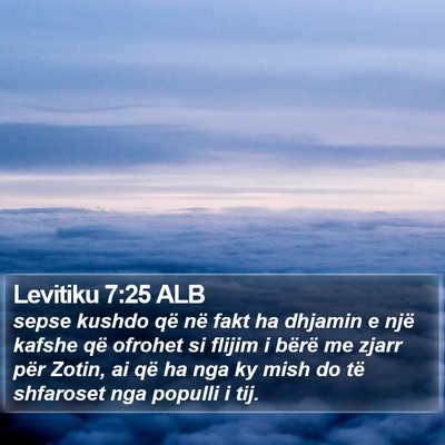 Levitiku 7:25 ALB Bible Verse Image