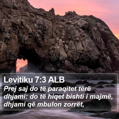 Levitiku 7:3 ALB Bible Verse Image